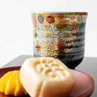 KUTANI WARE - 九谷燒 組湯吞 金花詰 茶杯 酒杯 情侶杯 夫妻杯(Pair Tea Cups - Kin-hanazume)- 禮盒包裝 - 平行進口