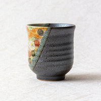 KUTANI WARE - 九谷燒 組湯吞 金花詰 茶杯 酒杯 情侶杯 夫妻杯(Pair Tea Cups - Kin-hanazume)- 禮盒包裝 - 平行進口