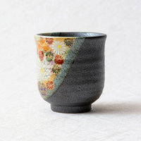 KUTANI WARE - 九谷燒 組湯吞 金花詰 茶杯 酒杯 情侶杯 夫妻杯（Pair Tea Cups - Kin-hanazume）- 禮盒包裝 - 平行進口