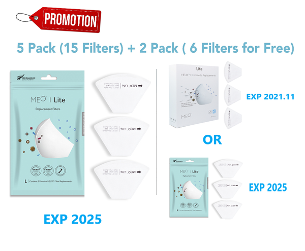 即日送貨 MEO Lite Helix Filter 濾芯 3件裝 - Large x 5 packs (15pcs) ; 免費贈送 2 盒(6pcs瀘芯 ) ( total 15 + 6 free , 21 pcs )